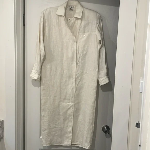 Anne Klein | Dresses | Vintage Anne Klein Cream Colored Linen Dress |  Poshmark